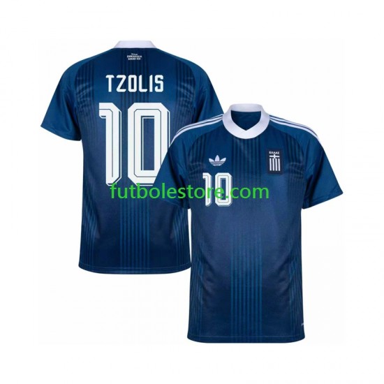 Segunda Equipación del Grecia Christos Tzolis 17 2026-2027 Manga Corta para Hombre
