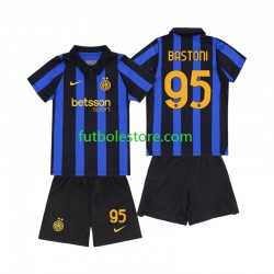 Primera Equipación del Inter Milan Alessandro Bastoni 95 2026-2027 Manga Corta para Niño (Camiseta y pantalón)