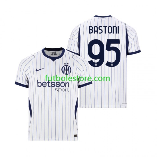 Segunda Equipación del Inter Milan Alessandro Bastoni 95 2026-2027 Manga Corta para Hombre
