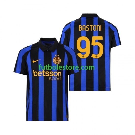 Primera Equipación del Inter Milan Alessandro Bastoni 95 2026-2027 Manga Corta para Hombre