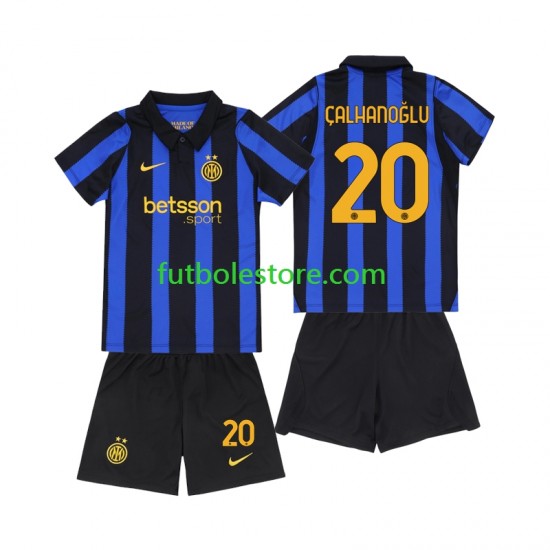 Primera Equipación del Inter Milan Hakan Calhanoglu 20 2026-2027 Manga Corta para Niño (Camiseta y pantalón)