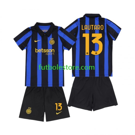 Primera Equipación del Inter Milan Lautaro Martinez 13 2026-2027 Manga Corta para Niño (Camiseta y pantalón)