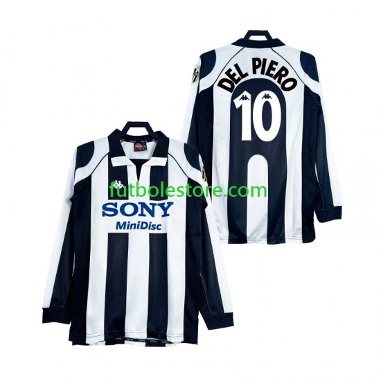 Primera Equipación del Juventus DEL PIERO 10 Retro 1997 1998 ML para Hombre
