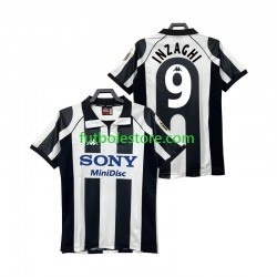 Primera Equipación del Juventus INZAGHI 9 Retro 1997 1998 Manga Corta para Hombre