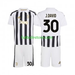 Primera Equipación del Juventus Jonathan David 30 2026-2027 Manga Corta para Niño (Camiseta y pantalón)