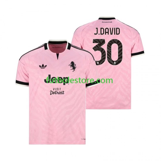 Segunda Equipación del Juventus Jonathan David 30 2026-2027 Manga Corta para Hombre