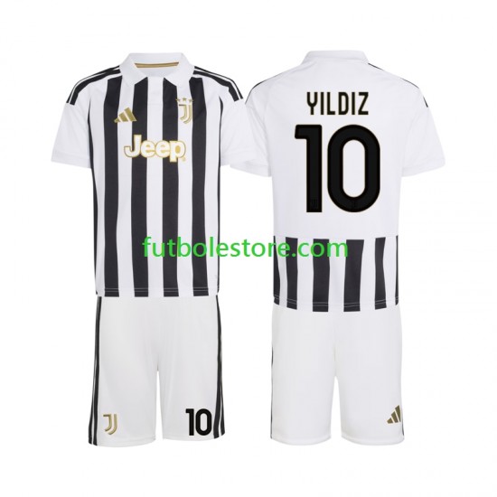 Primera Equipación del Juventus Kenan Yildiz 10 2026-2027 Manga Corta para Niño (Camiseta y pantalón)