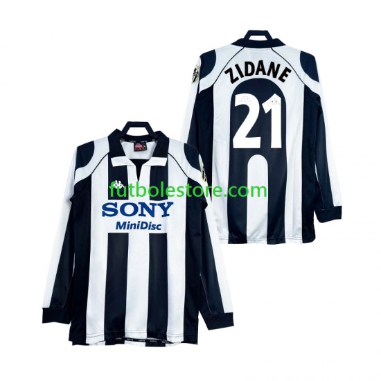 Primera Equipación del Juventus ZIDANE 21 Retro 1997 1998 ML para Hombre