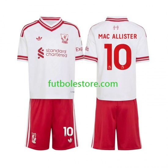 Segunda Equipación del Liverpool Alexis Mac Allister 10 2026-2027 Manga Corta para Niño (Camiseta y pantalón)