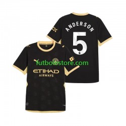 Segunda Equipación del Manchester City Elliot Anderson 5 2026-2027 Manga Corta para Hombre