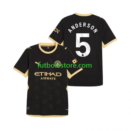 Segunda Equipación del Manchester City Elliot Anderson 5 2026-2027 Manga Corta para Hombre