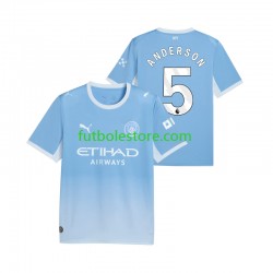 Primera Equipación del Manchester City Elliot Anderson 5 2026-2027 Manga Corta para Hombre