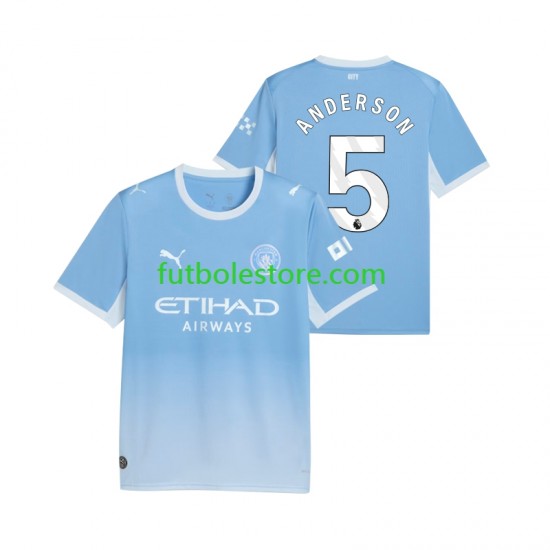 Primera Equipación del Manchester City Elliot Anderson 5 2026-2027 Manga Corta para Hombre
