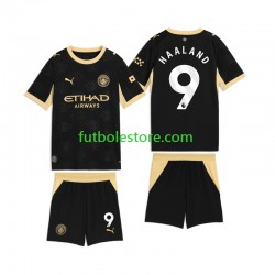 Segunda Equipación del Manchester City Erling Haaland 9 2026-2027 Manga Corta para Niño (Camiseta y pantalón)
