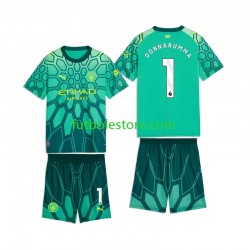 Primera Equipación del Manchester City Portero Gianluigi Donnarumma 1 2026-2027 Manga Corta para Niño (Camiseta y pantalón)