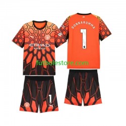 Tercera Equipación del Manchester City Portero Gianluigi Donnarumma 1 2026-2027 Manga Corta para Niño (Camiseta y pantalón)