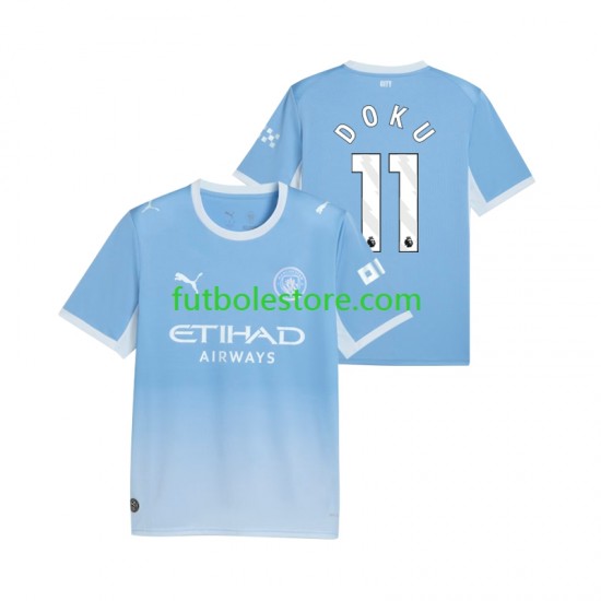 Primera Equipación del Manchester City Jeremy Doku 11 2026-2027 Manga Corta para Hombre