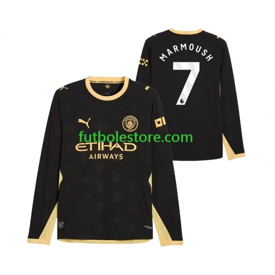 Segunda Equipación del Manchester City Omar Marmoush 7 2026-2027 ML para Hombre