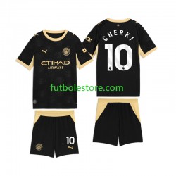 Segunda Equipación del Manchester City Rayan Cherki 10 2026-2027 Manga Corta para Niño (Camiseta y pantalón)