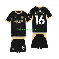 Segunda Equipación del Manchester City Rodri 16 2026-2027 Manga Corta para Niño (Camiseta y pantalón)