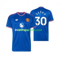 Segunda Equipación del Manchester United Benjamin Sesko 30 2026-2027 Manga Corta para Hombre
