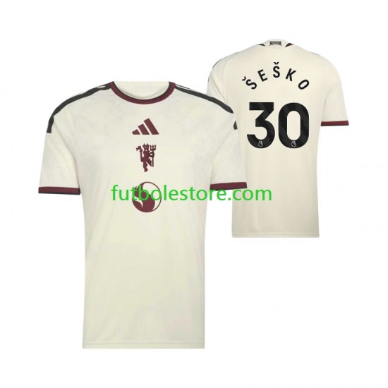 Tercera Equipación del Manchester United Benjamin Sesko 30 2026-2027 Manga Corta para Hombre