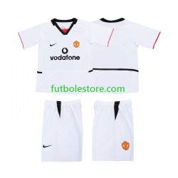 Segunda Manchester United Football Shirt 2002 2003 Manga Corta para Niño (Camiseta y pantalón)