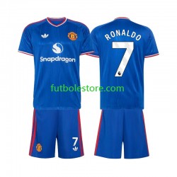 Segunda Equipación del Manchester United Cristiano Ronaldo 7 2026-2027 Manga Corta para Niño (Camiseta y pantalón)