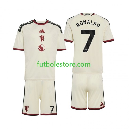 Tercera Equipación del Manchester United Cristiano Ronaldo 7 2026-2027 Manga Corta para Niño (Camiseta y pantalón)