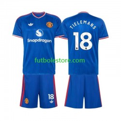 Segunda Equipación del Manchester United Youri Tielemans 18 2026-2027 Manga Corta para Niño (Camiseta y pantalón)