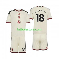 Tercera Equipación del Manchester United Youri Tielemans 18 2026-2027 Manga Corta para Niño (Camiseta y pantalón)