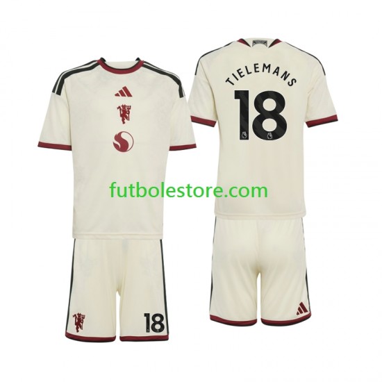 Tercera Equipación del Manchester United Youri Tielemans 18 2026-2027 Manga Corta para Niño (Camiseta y pantalón)