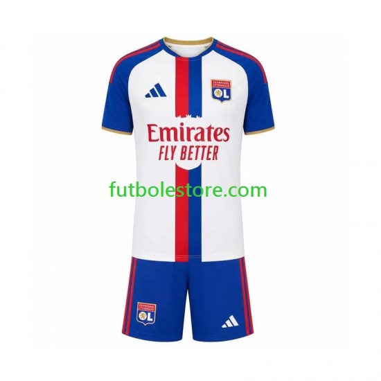 Segunda Equipación del Olympique de Lyon 2026-2027 Manga Corta para Niño (Camiseta y pantalón)