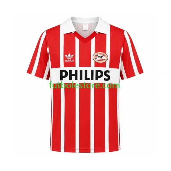 Primera Equipación del PSV Eindhoven Retro 1990 Manga Corta para Hombre