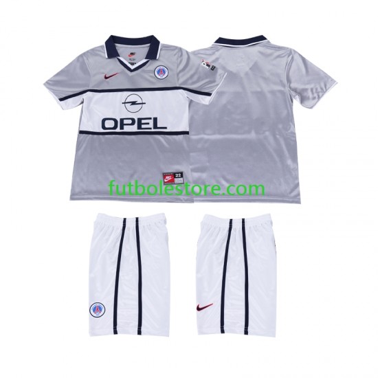 Segunda Equipación del Paris Saint-Germain Retro 2000 2001 Manga Corta para Niño (Camiseta y pantalón)