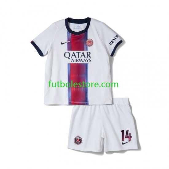 Segunda Equipación del Paris Saint-Germain Desire Doue 14 2026-2027 Manga Corta para Niño (Camiseta y pantalón)