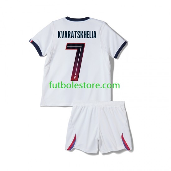 Segunda Equipación del Paris Saint-Germain Khvicha Kvaratskhelia 7 2026-2027 Manga Corta para Niño (Camiseta y pantalón)
