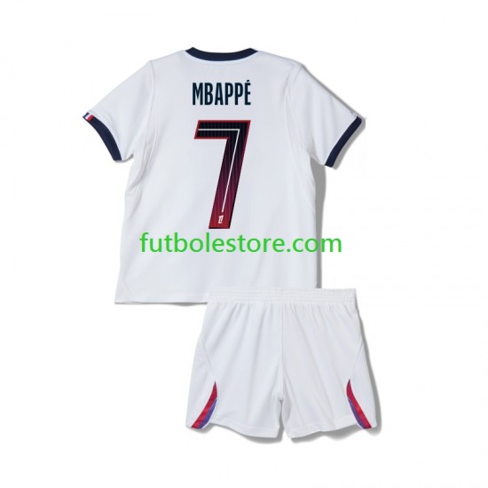 Segunda Equipación del Paris Saint-Germain Kylian Mbappe 7 2026-2027 Manga Corta para Niño (Camiseta y pantalón)