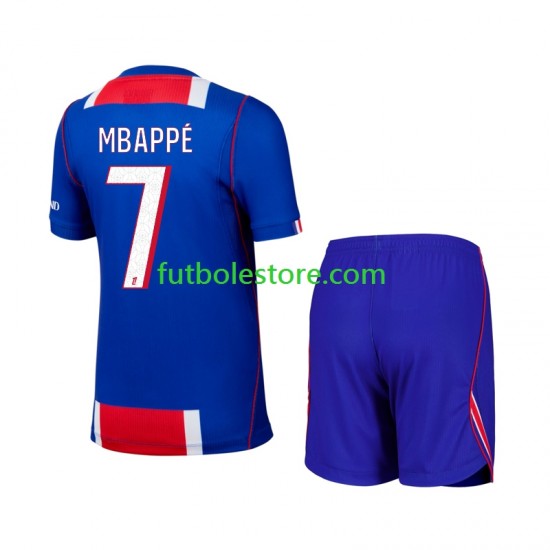 Primera Equipación del Paris Saint-Germain Kylian Mbappe 7 2026-2027 Manga Corta para Niño (Camiseta y pantalón)