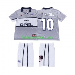 Segunda Equipación del Paris Saint-Germain OKOCHA 10 Retro 2000 2001 Manga Corta para Niño (Camiseta y pantalón)