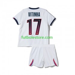Segunda Equipación del Paris Saint-Germain Vitinha 17 2026-2027 Manga Corta para Niño (Camiseta y pantalón)