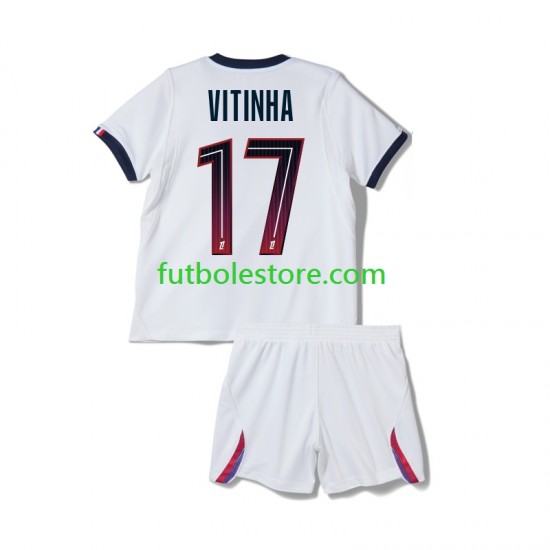 Segunda Equipación del Paris Saint-Germain Vitinha 17 2026-2027 Manga Corta para Niño (Camiseta y pantalón)