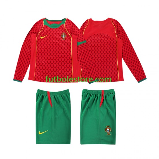 Primera Equipación del Portugal Retro 2004 ML para Niño (Camiseta y pantalón)