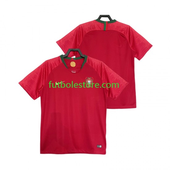 Primera Equipación del Portugal Retro 2018 Manga Corta para Hombre