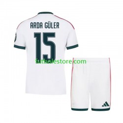 Primera Equipación del Real Madrid Arda Guler 15 2026-2027 Manga Corta para Niño (Camiseta y pantalón)