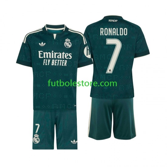 Segunda Equipación del Real Madrid Cristiano Ronaldo 7 2026-2027 Manga Corta para Niño (Camiseta y pantalón)