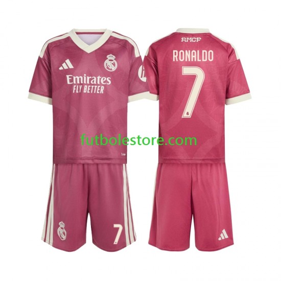 Tercera Equipación del Real Madrid Cristiano Ronaldo 7 2026-2027 Manga Corta para Niño (Camiseta y pantalón)