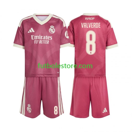 Tercera Equipación del Real Madrid Federico Valverde 8 2026-2027 Manga Corta para Niño (Camiseta y pantalón)