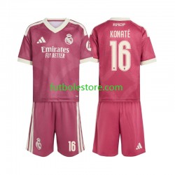 Tercera Equipación del Real Madrid Ibrahima Konate 16 2026-2027 Manga Corta para Niño (Camiseta y pantalón)