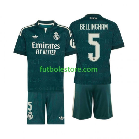 Segunda Equipación del Real Madrid Jude Bellingham 5 2026-2027 Manga Corta para Niño (Camiseta y pantalón)
